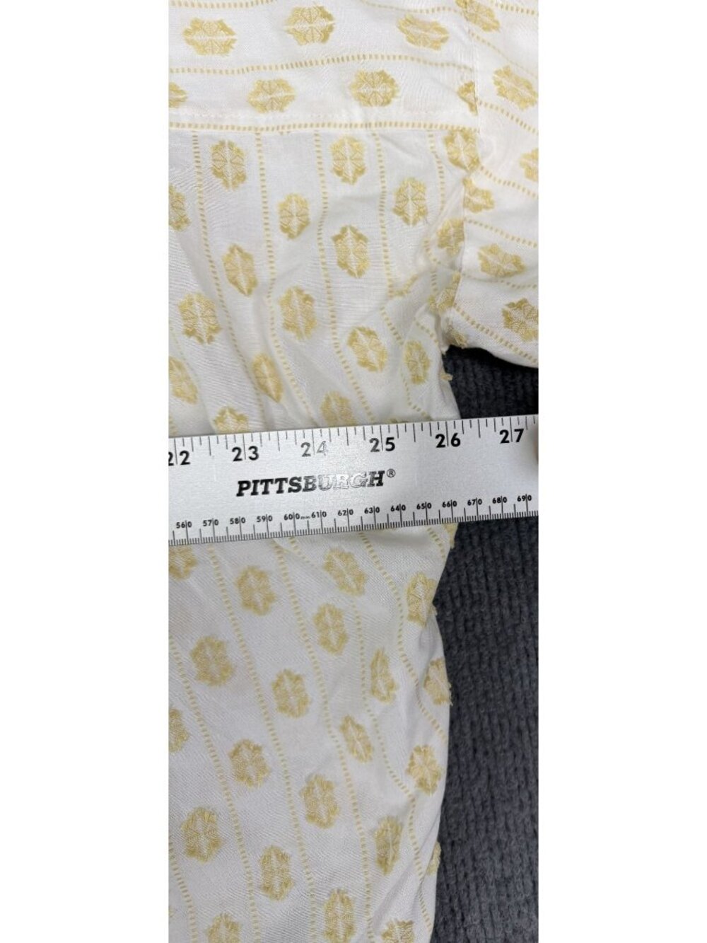 Loft White & Yellow Floral Embroidered Button-Up Top Womens Size M - Picture 8 of 10